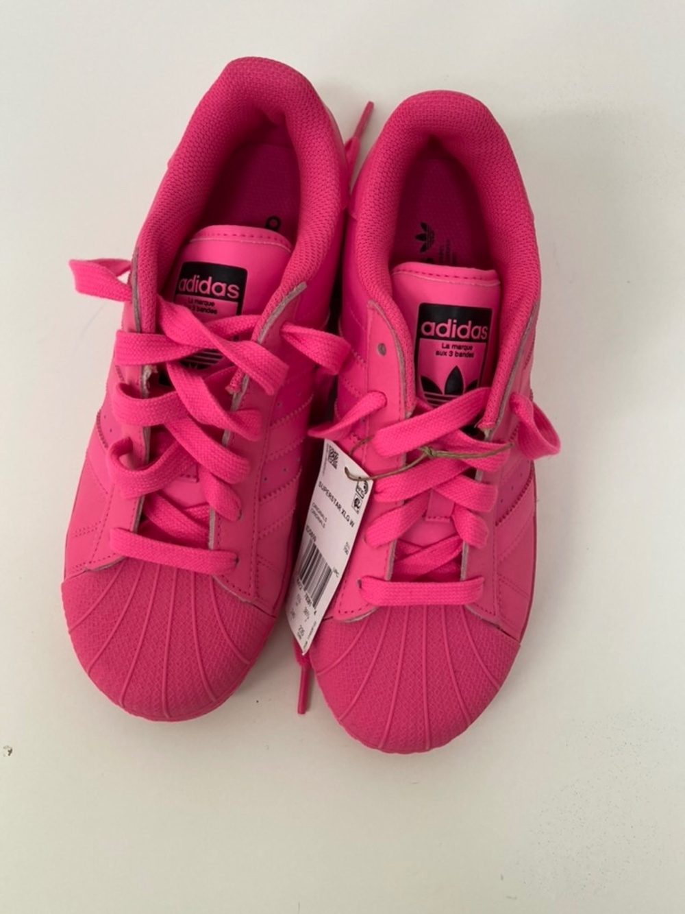Pink Adidas Superstar Sneakers (Size 7 - RUNS BIG) (NWT) - Picture 3 of 3